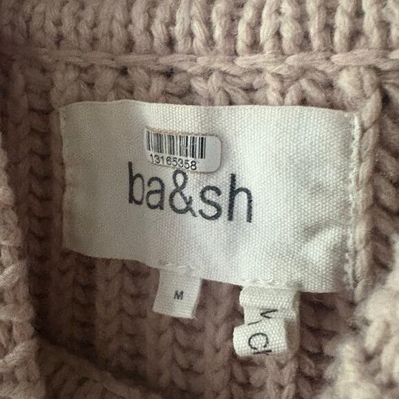 ba&sh Orlando Sweater Wool Blend Mockneck Chunky Knit Size Medium - Picture 10 of 11